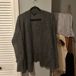 Fuzzy gray Ann Taylor sweater
